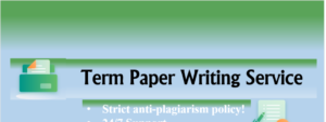 Term paper writing service